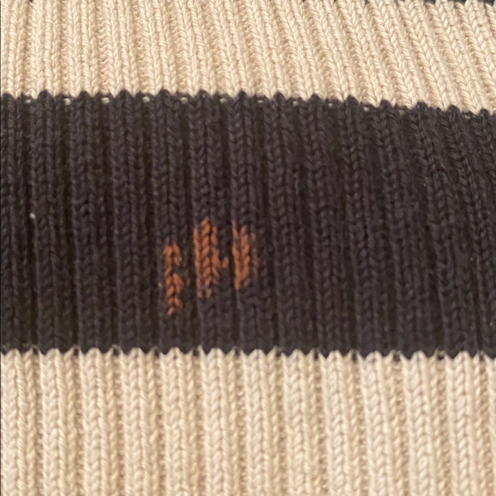 Lauren Ralph Lauren Vintage Cotton Striped Turtleneck Sweater Size Large - Picture 4 of 4